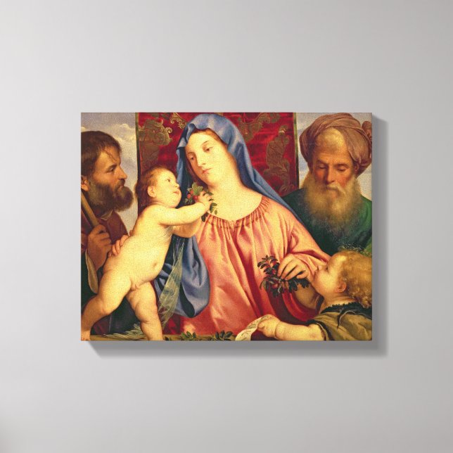 Madonna of the Cherries with Joseph Canvas Print (Front)