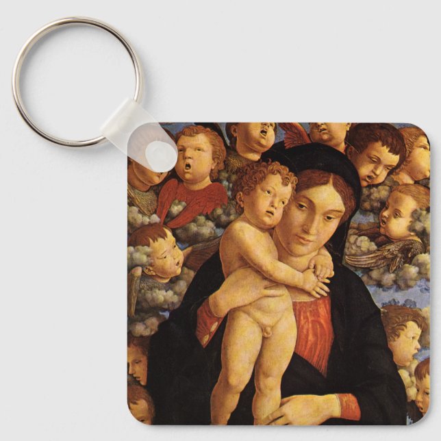 Madonna of the Cherubim by Andrea Mantegna Key Ring (Front)