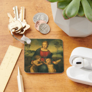 Madonna of the Goldfinch by Raphael Sanzio Key Ring