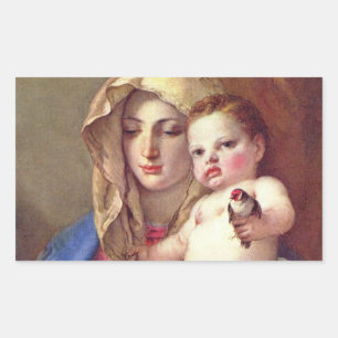 Madonna of the Goldfinch Rectangular Sticker