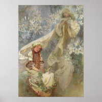 Madonna of the Lilies by Alphonse Mucha