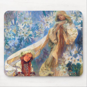 Madonna of the Lily, Mucha Mouse Pad