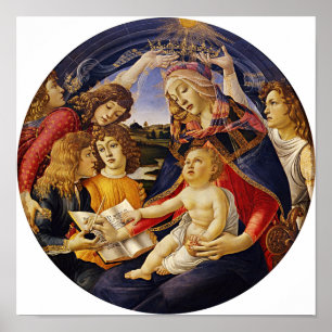 Madonna of the Magnificat by Botticelli Poster