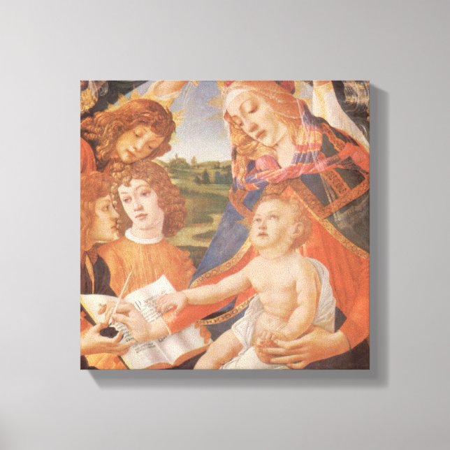 Madonna of the Magnificat by Sandro Botticelli Canvas Print (Front)