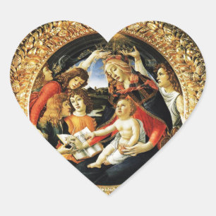 Madonna of the Magnificat Heart Sticker