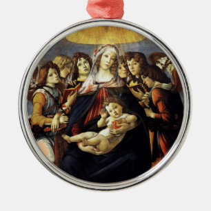 Madonna of the Pomegranate Metal Tree Decoration