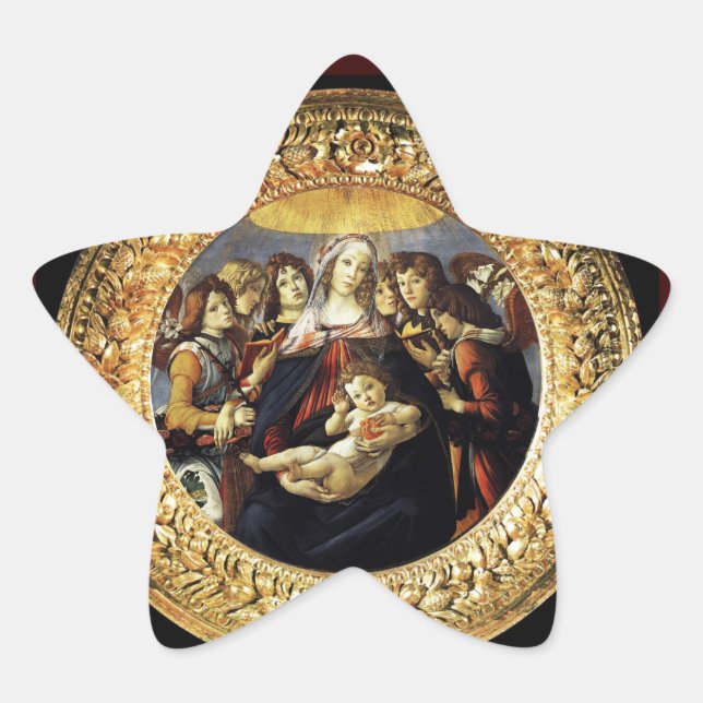 Madonna of the Pomegranate Star Star Sticker (Front)