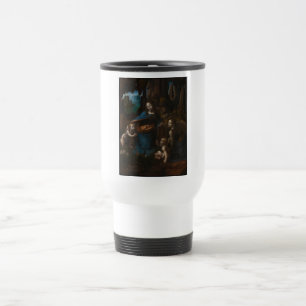 Madonna of the Rocks, Virgin Mary, Jesus, John Travel Mug