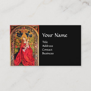 MADONNA OF THE ROSE BOWER ,Black Pearl Business Card