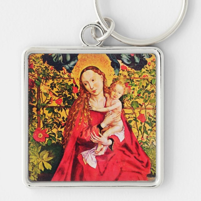 MADONNA OF THE ROSE BOWER KEY RING (Front)