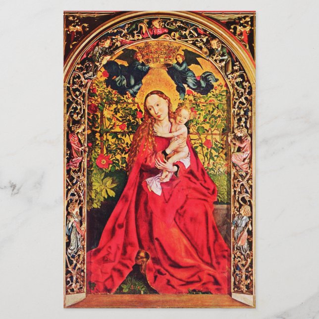 MADONNA OF THE ROSE BOWER STATIONERY (Front)