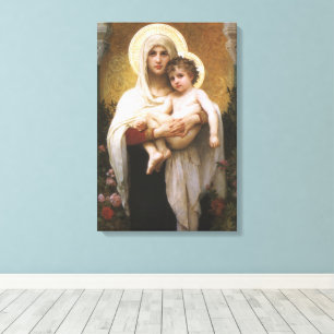Madonna of the Roses by Bouguereau Canvas Print