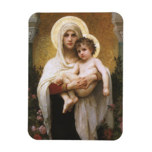 Madonna of the Roses by Bouguereau Magnet