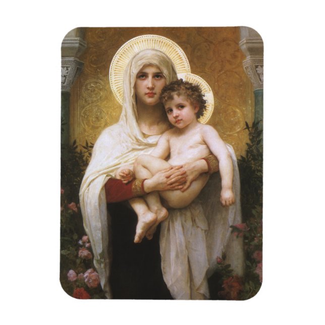 Madonna of the Roses by Bouguereau Magnet (Vertical)
