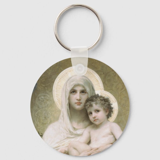 Madonna of the Roses Key Ring (Front)
