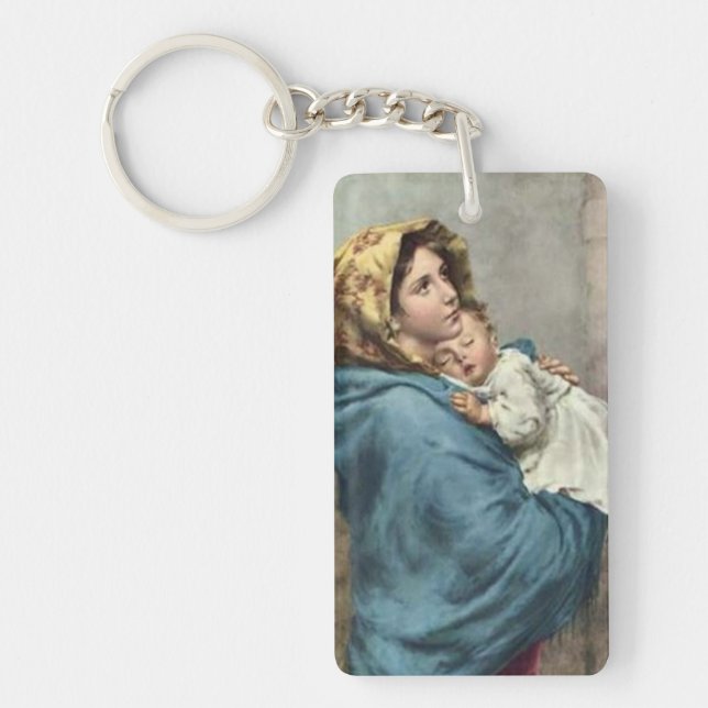 Madonna of the Streets - Religious Magnet Key Ring (Front)