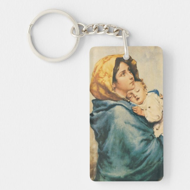 Madonna of the streets - Roberto Ferruzzi Key Ring (Front)
