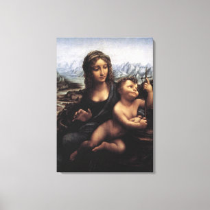 madonna of the yarnwinder, Leonardo Da Vinci Canvas Print