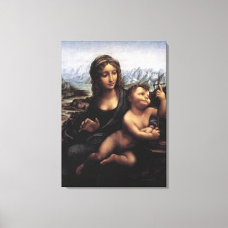 madonna of the yarnwinder, Leonardo Da Vinci Canvas Print