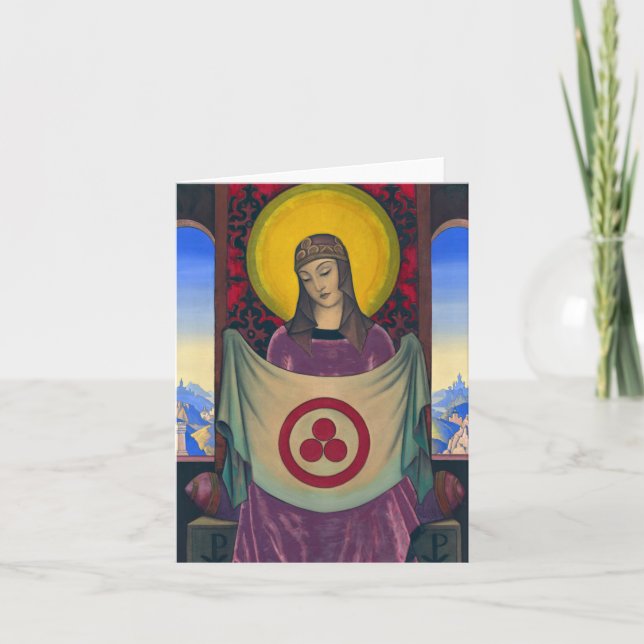 Madonna Oriflamma by Nicholas Roerich Thank You Card (Front)