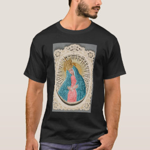 Madonna Queen of Heaven on Lace T-Shirt