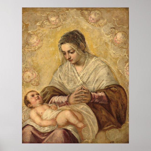Madonna Stars - Jacopo Tintoretto Fine Art Poster (Front)