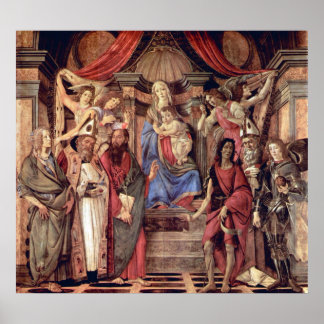 Madonna throne of angels and saints poster