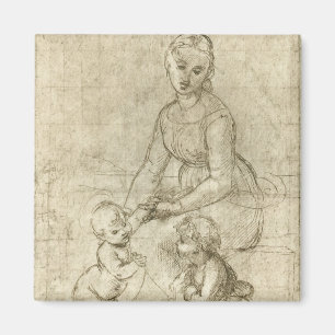 Madonna w Christ & St. John the Baptist by Rapahel Magnet