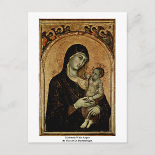 Madonna With Angels By Duccio Di Buoninsegna Postcard