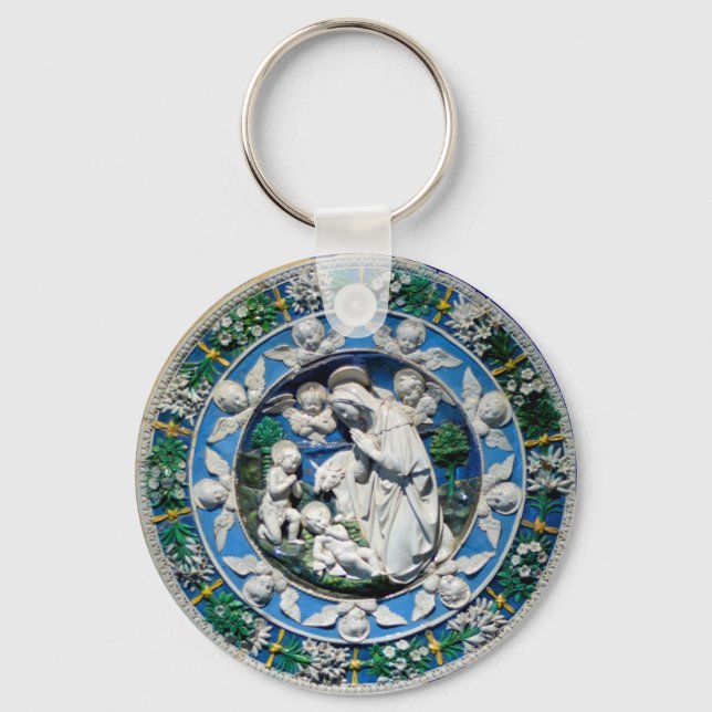 MADONNA WITH CHILD AND ANGELS KEY RING (Front)