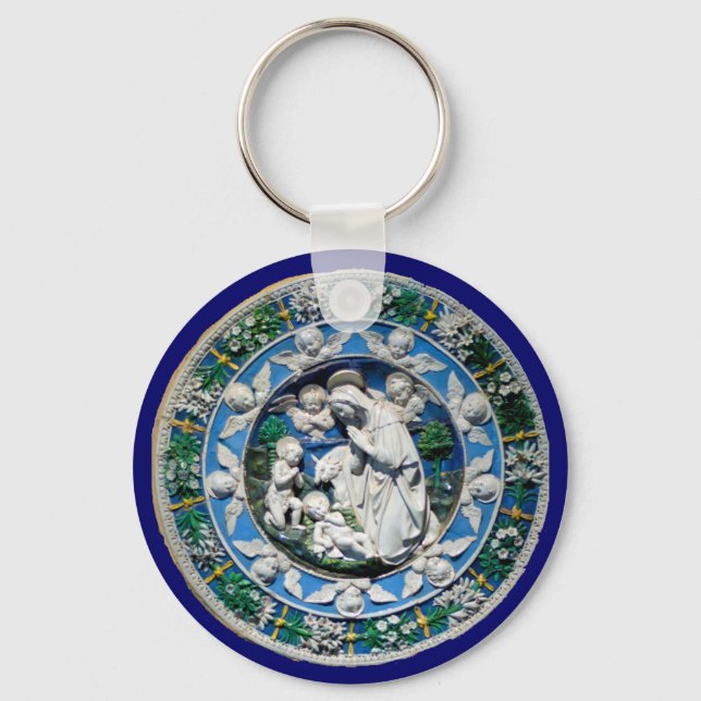 MADONNA WITH CHILD AND ANGELS KEY RING (Front)