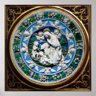 MADONNA WITH CHILD AND ANGELS POSTER