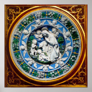 MADONNA WITH CHILD AND ANGELS POSTER