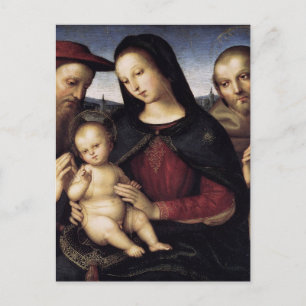 Madonna with Child and Saints by Raphael Postcard