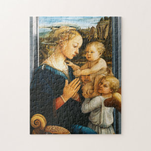 Madonna with child and two Angels, Filippo Lippi Jigsaw Puzzle
