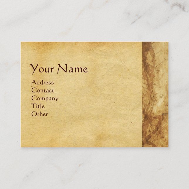 MADONNA WITH CHILD , ANTIQUE PARCHMENT BUSINESS CARD (Front)