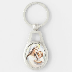 Madonna with Child Jesus Key Ring
