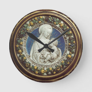 MADONNA WITH CHILD Round Clock