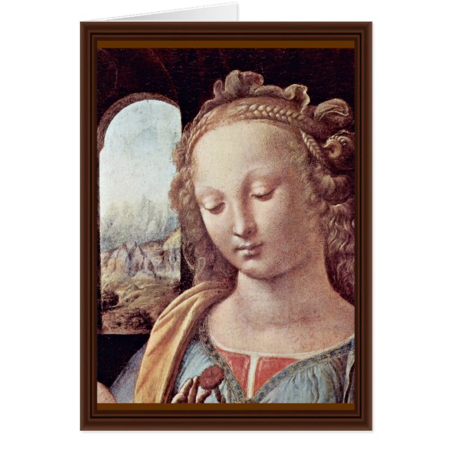 Madonna With The Carnation  By Leonardo Da Vinci (Front)