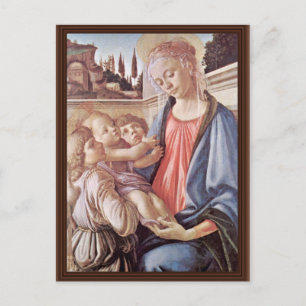 Madonna With Two Angels, By Sandro Botticelli Postcard