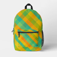 Madras Check Revival – Citrus Diagonal Plaid Backp