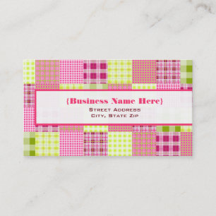 Madras Inspired Plaid All Purpose Business Card