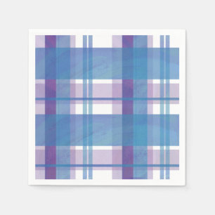 Madras Plaid Blue and Purple Napkin