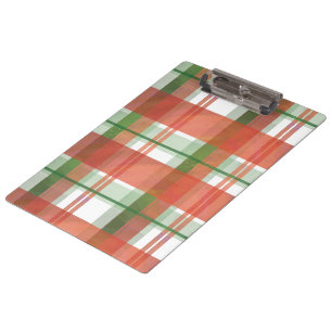 Madras Plaid Christmas Clipboard