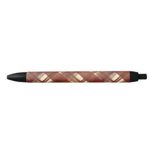 Madras Plaid Fall Red Black Ink Pen