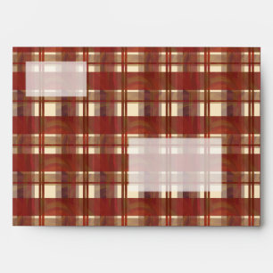 Madras Plaid Fall Red Envelope