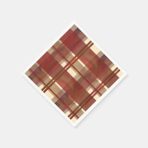 Madras Plaid Fall Red Napkin