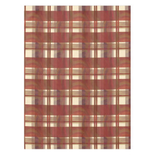 Madras Plaid Fall Red Tablecloth