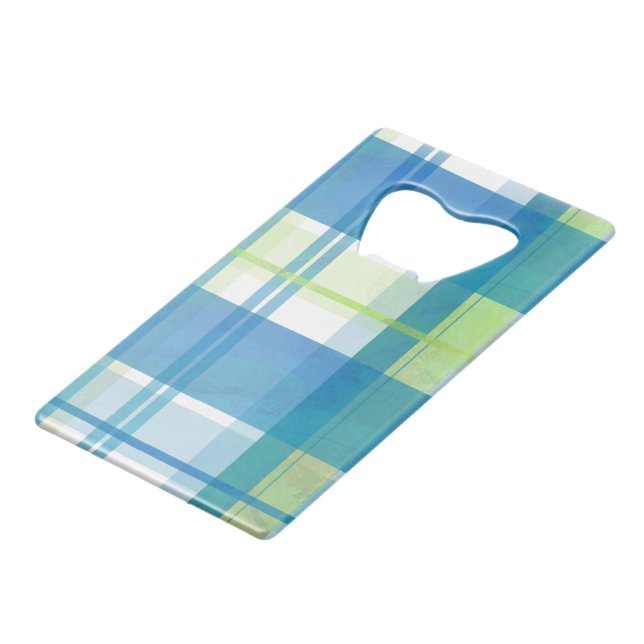 Madras Plaid Green and Blue (Back Angled)