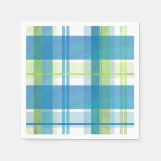 Madras Plaid Green and Blue Napkin